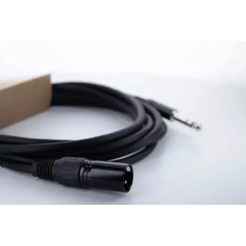 Cordial EM 1 MV XLR į 6,3 mm TRS jack garso kabelis, 1 m, juodas, 14810