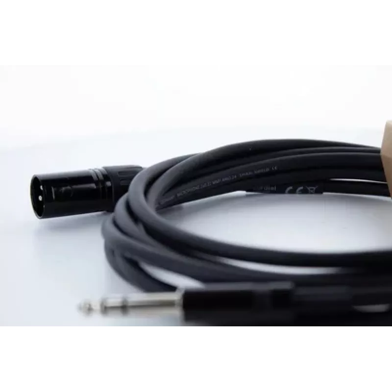 Cordial EM 1 MV XLR į 6,3 mm TRS jack garso kabelis, 1 m, juodas, 14810