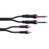 Cordial 14840 garso kabelis 6,3 mm mono jack į RCA 1,5 m juodas