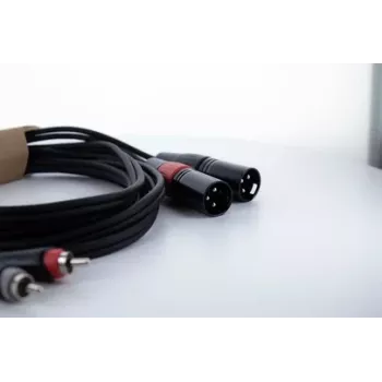 Cordial EU 6 MC XLR į RCA kabelis, 6 m, juodas, 14850