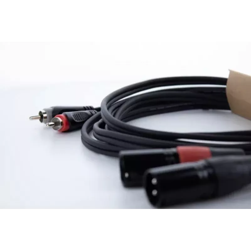 Cordial EU 6 MC XLR į RCA kabelis, 6 m, juodas, 14850