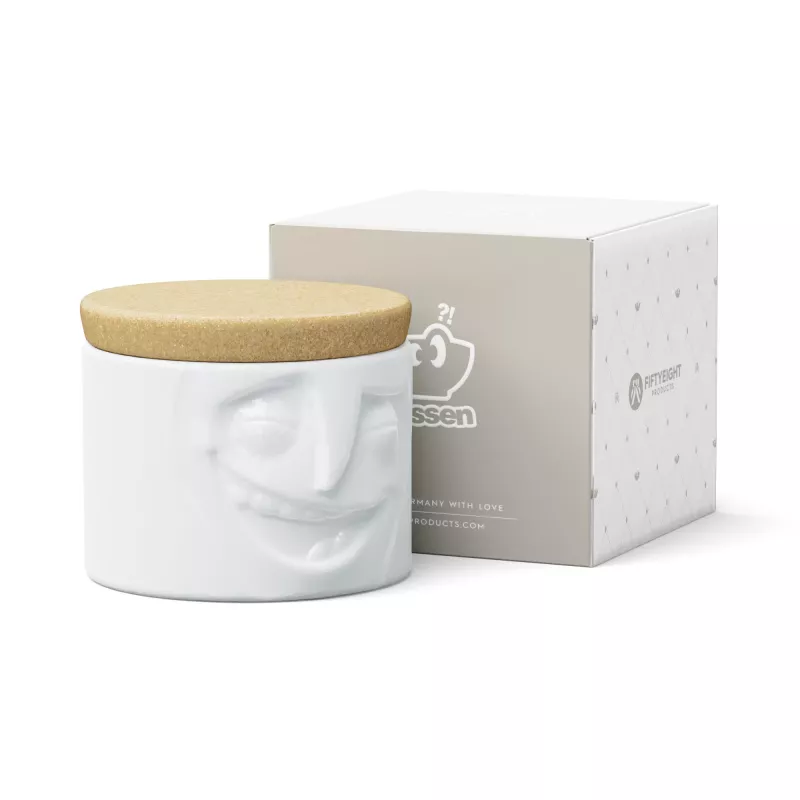 FIFTYEIGHT PRODUCTS BHS FIFTYEIGHT maisto laikymo stiklainis 900ml Cheerful White (T023101)