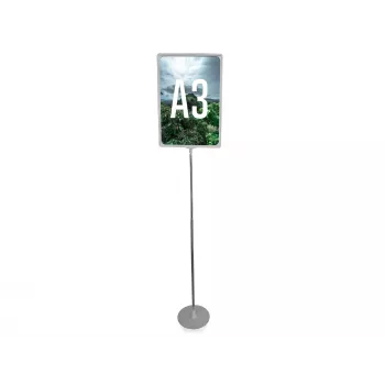 LMG PLSTA3-SI plakatų stendas Exclusive A3, sidabrinis