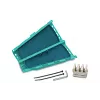 HellermannTyton MB4A lipni laido tvirtinimo plokštelė, žalia polipropileno, 130 x 65 mm, laido rišimo juostelėms iki 10 mm pločio, 1 vnt. 435-00659