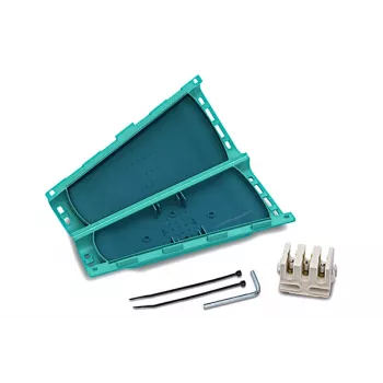 HellermannTyton MB4A lipni laido tvirtinimo plokštelė, žalia polipropileno, 130 x 65 mm, laido rišimo juostelėms iki 10 mm pločio, 1 vnt. 435-00659