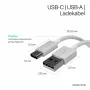 Flexline USB įkrovimo ir sinchronizavimo kabelis, USB-A į USB-C, 2.0, ABS, baltas, 0,5m (FL31-13040)