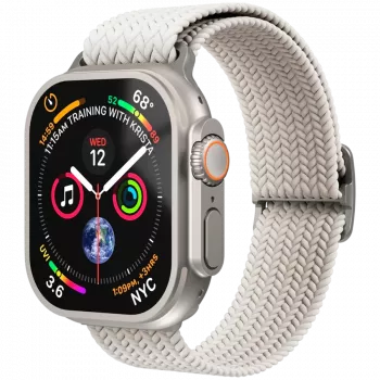 VONMÄHLEN austas loop dirželis Apple Watch 44mm, 45mm, 49mm - kreminis