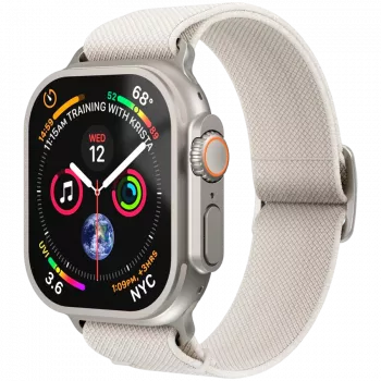 VONMÄHLEN Classic Nylon Loop nailoninis laikiklis Apple Watch 40/41/42mm, kreminės spalvos