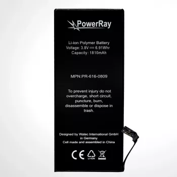 PowerRay baterija PR-616-0809, skirta iPhone 6, 1810 mAh, didmeninė pakuotė