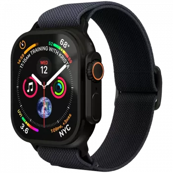 VONMÄHLEN Classic Nylon Loop Apple Watch 38/40/41mm apyrankė, Navy Black