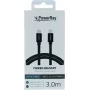 PowerRay USB-C į Lightning duomenų ir įkrovimo kabelis 3m juodas tekstilinis pintas MFi sertifikuotas PR-DCCL300TBK