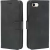 AIMOYU Premium Leather Flip Wallet Case for iPhone SE (2022/2020), iPhone 8/7 - Black