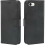 AIMOYU Premium Leather Flip Wallet Case for iPhone SE (2022/2020), iPhone 8/7 - Black