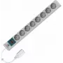 Liebernetz 19 inch 1U stelažo metuota PDU, 8x Schuko CEE 7/3 lizdai, C14 įėjimas, 3 m kabelis, šviesiai pilka (90LNSDL20SC083)