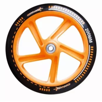 MUUWMI AU 116 aliumininis paspirtukas 200 mm juodas/oranžinis