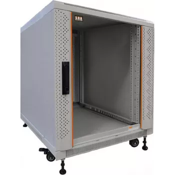 IT-BUDGET 19 inch Tinklo spintelė SRK 12U 600x800 mm Šviesiai Pilka Išardoma su Stiklinėmis/Vientisomis Durimis