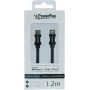 PowerRay USB-C į Lightning MFi pintas duomenų ir įkrovimo kabelis 1,2 m juodas PR-DCCL120TBK