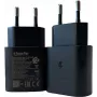 PowerRay PR-TA800EBE 18W USB-C PD sieninis įkroviklis, EU 2 kontaktų, juodas, didmeninė pakuotė