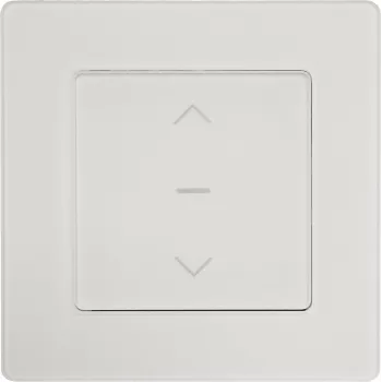PowerRay PR-SCS-01 WiFi išmanusis jutiklinis roletų jungiklis, stiklo rėmas, baltas