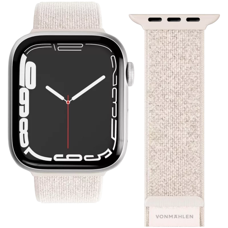 VONMÄHLEN Fitness Loop 2 išmaniojo laikrodžio apyrankė Apple Watch 44/45/46/49mm, kreminės spalvos