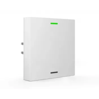 MDT BE-TAL63T1.01 KNX stiklinis vienos vietos mygtukas su RGB-W būsenos LED, temperatūros ir apšvietimo jutikliais, Studio White Glossy Neutral