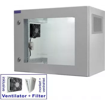 RESISTER PRO Aktiv 19 inch tinklo spintelė, IP54/55, stiklinės durys, 9U, 600x400 mm, šviesiai pilka 99RRA19WV94GG
