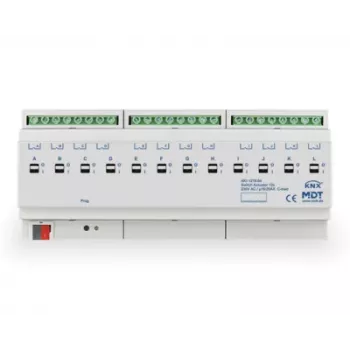 MDT AKI-1216.04 KNX komutatorius, 12 kanalų, 12 TE DIN bėgelio, 16/20 A, 230 V AC, talpinė apkrova 200 µF
