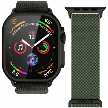 VONMÄHLEN Classic Nylon Loop 40, 41, 42mm Vienas dydis, Alyvuogių juoda