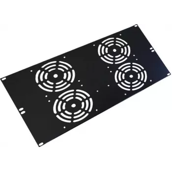 IT-BUDGET 19 colių ventiliatorių skydas 4 ventiliatoriams - 120x120 mm - 6U - juodas (90ITBSRK19XNOFAN4S)