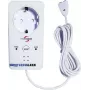 M-E MODERN-ELECTRONICS ME WA-5 vandens detektorius su integruotu lizdu, 230V, 2m jutiklio kabelis, garsinis signalas >85dB, raudonas LED, Schuko lizdo perjungimas 16A