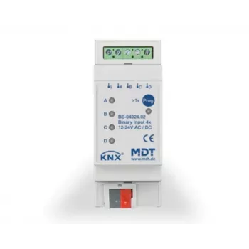 MDT BE-04024.02 dvejetainis įėjimo modulis 4 kanalų 2TE REG 24V AC/DC