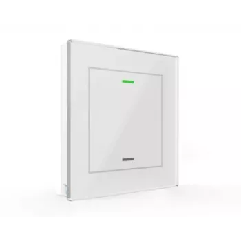 MDT BE-GTL1TW.01 Glastaster II Light 1-jungtukas RGBW KNX stiklinis mygtukas, baltas