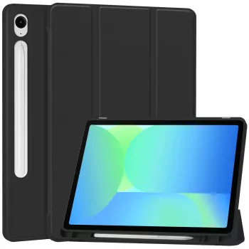 MRDISC Flip viršelis, skirtas Samsung Galaxy Tab S10+ 5G, juodas TPU MG-FLIPSGTSGB9SW