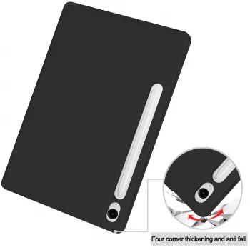 MRDISC Flip viršelis, skirtas Samsung Galaxy Tab S10+ 5G, juodas TPU MG-FLIPSGTSGB9SW