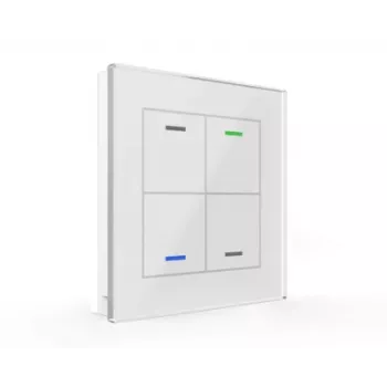 MDT BE-GTL40W.01 Glass Switch II Light 4-jų jutiklių stiklo jungiklis, baltas