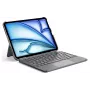 DIGISTOR HK Inateck KB04122 klaviatūros dėklas su jutiklių kilimėliu iPad 11 inch A16 / Air M3-M2 / Pro, nuimama, apšviesta, QWERTZ vokiška išdėstymas, grafito pilka