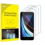 JETech grūdinto stiklo ekrano apsauga iPhone SE 3/2 (2022/2020) 4,7 inch - 3 vnt., 9H, 2.5D, suderinama su dėklais