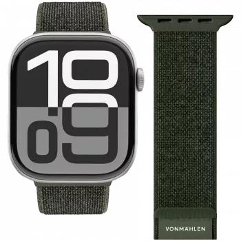 VONMÄHLEN Fitness Loop 2 apyrankė 40, 41, 42mm One Size, alyvuogių spalvos
