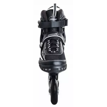 MUUWMI AU 442 Inline pačiūžos, 42 EU dydis, juodos/baltos, ABEC 7 guoliai, 80 mm ratai, aliuminio rėmas