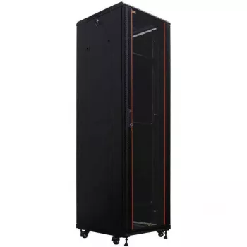 IT-BUDGET 19 inch serverio spintos SRK - 42U - 600x1000 mm - stiklinės/plieninės durelės - išardytos - juodos 90ITB19SRK42610GSN