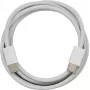 PowerRay USB-C į USB-C duomenų ir įkrovimo kabelis, 60W PD, nailonu pintas, 1m, baltas, didmeninė pakuotė 4260357351156
