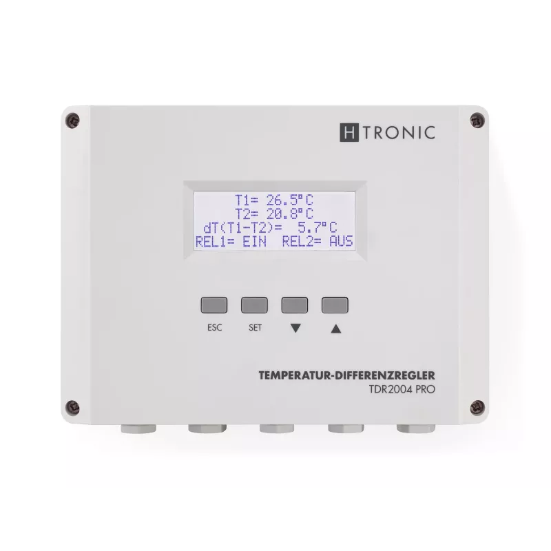 H-Tronic TDR 2004 PRO temperatūrų skirtumo valdiklis, -99 iki +850 °C, 1114770