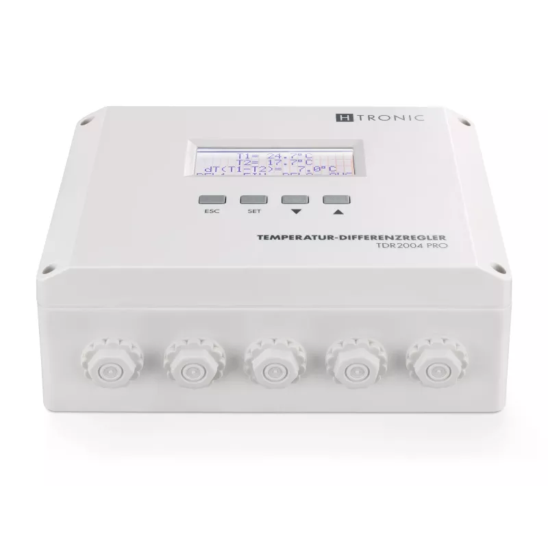 H-Tronic TDR 2004 PRO temperatūrų skirtumo valdiklis, -99 iki +850 °C, 1114770