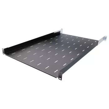 IT-BUDGET 19 colių stovo lentyna / prietaisų padėklas - 40 kg apkrova - 750 mm gylis - reguliuojamo gylio tvirtinimas - juoda (90ITB19FB750S)