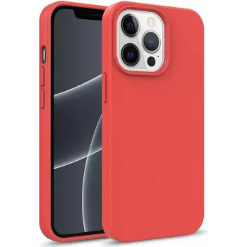 CYOO BioCase, skirta iPhone 13 Pro Max - biologiškai skaidrus smūgiams atsparus dėklas - raudonas CY122548