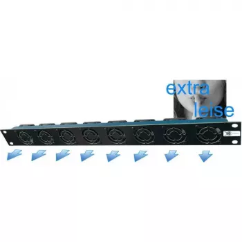 Liebernetz 19-SILENT ventiliatoriaus blokas - horizontalus išmetimas - 50 m³/h oro srautas - 1U - 12V DC - itin tylus 15 dB - juodas (90LN19LUE1HE8BRS)