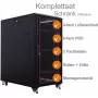 IT-BUDGET 19 inch tinklo spintos SRK komplektas 27U 600x600 mm, stiklo/plieno durelės, juoda 99ITB19SRK2766GSM