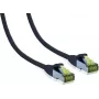IT-BUDGET Premium tinklo kabelis Cat.6A su Cat.7 kabeliu 600 MHz, halogeninis, PoE+, 10 Gbit, juodas, 5 m, 90ITB6A7PK5S
