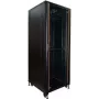 IT-BUDGET 19 inch serverinė spinta SRK 42U 800x1000 mm, stiklo/plieno durelės, juoda, iš anksto surinkta