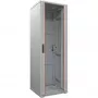 IT-BUDGET 19 inch tinklo spintelė SRK - 42U - 600x600 mm - stiklinės/vientisos durys - surinkta - šviesiai pilka 99ITB19SRK4266GGNM